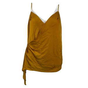Express Tank Top Womens‎ Sz S Brown Gold V-Neck Wrap Cami Ruched
